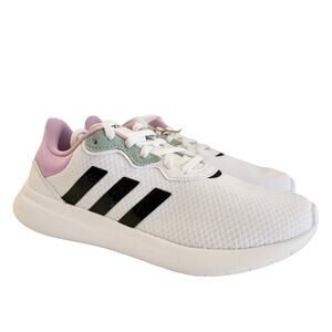 adidas Women's QT Racer 3.0 Sneaker, White/Black/Bliss Lilac, 8.5